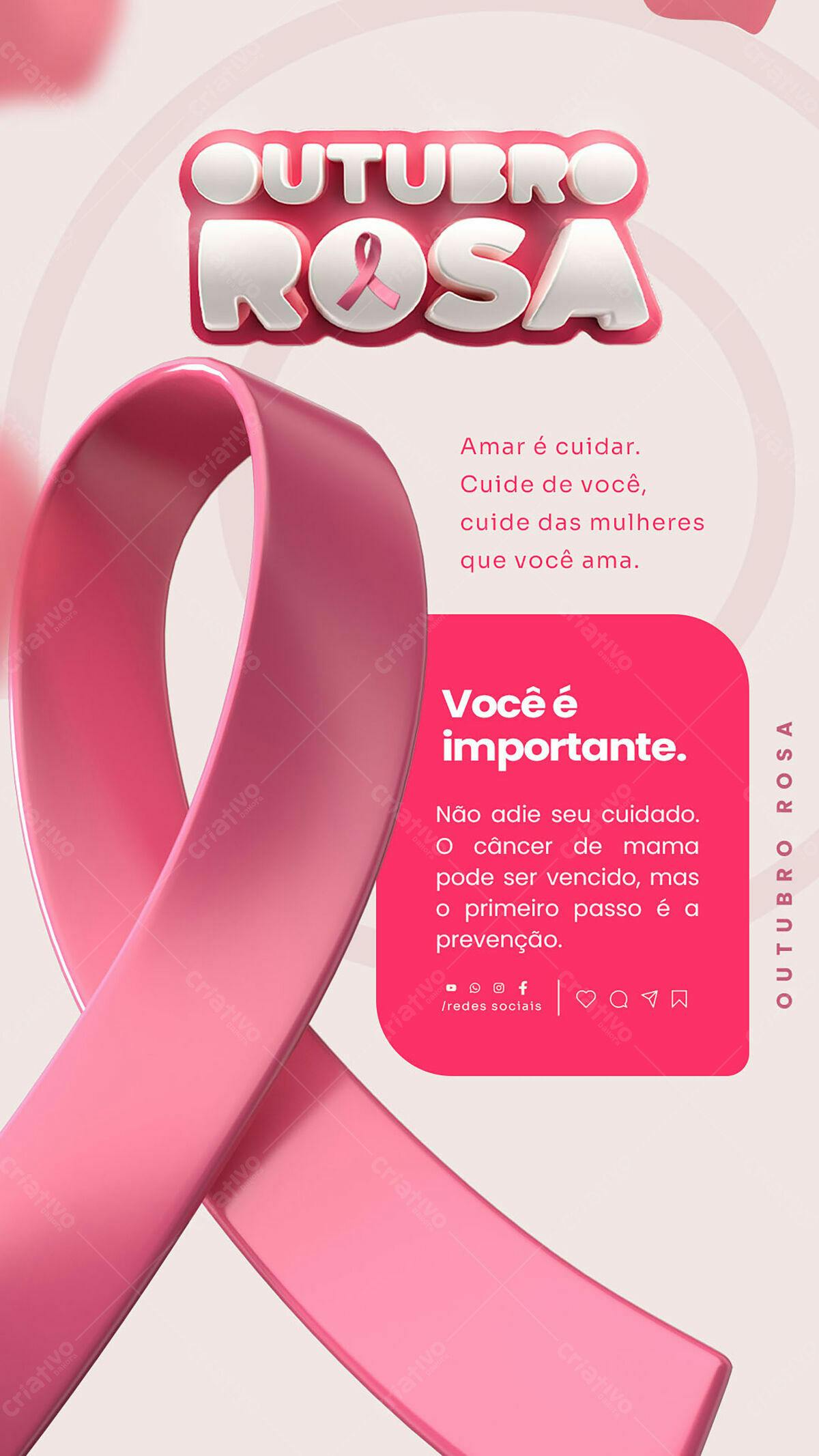 Outubro Rosa PSD Editável