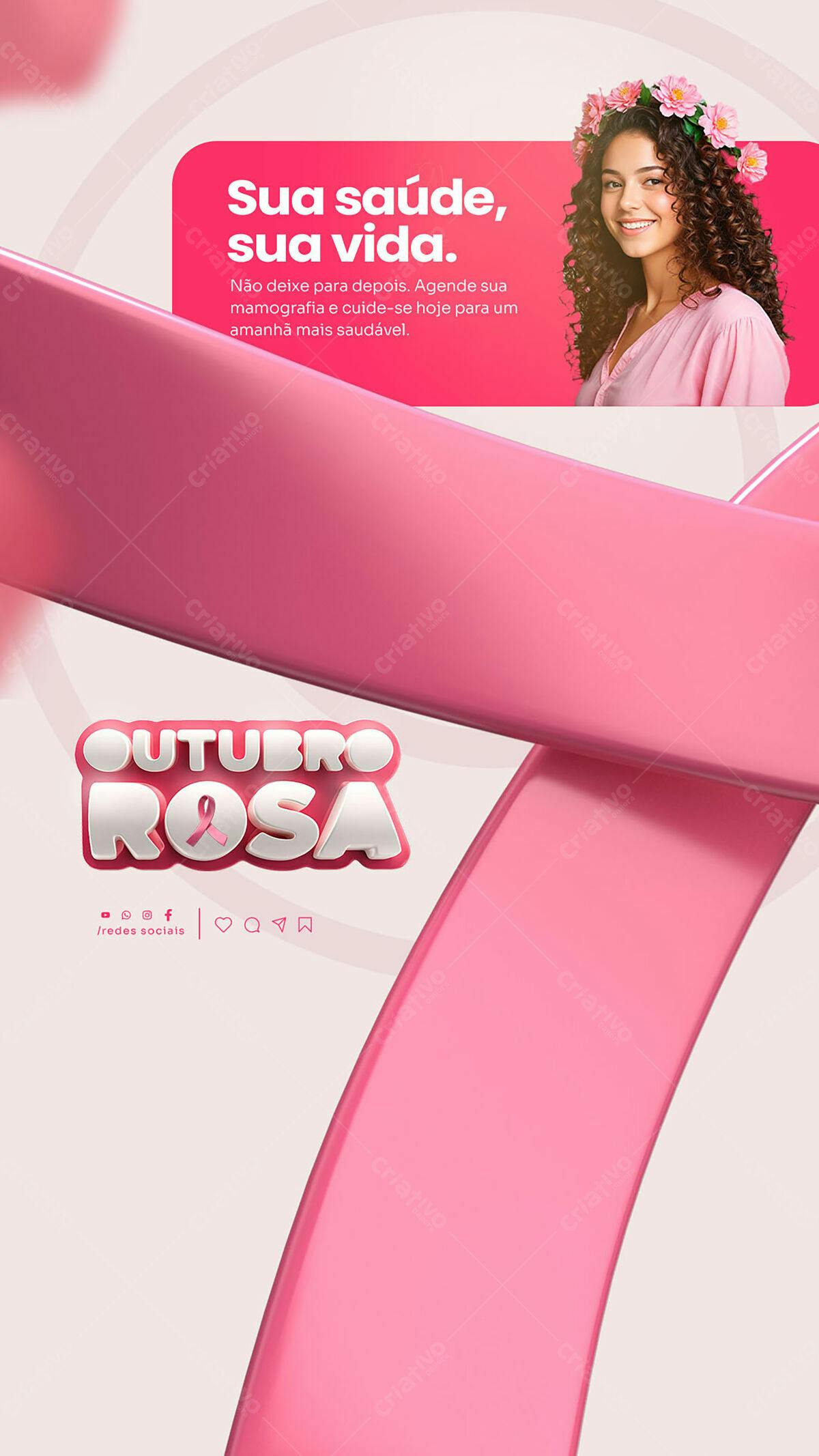 Outubro Rosa PSD Editável