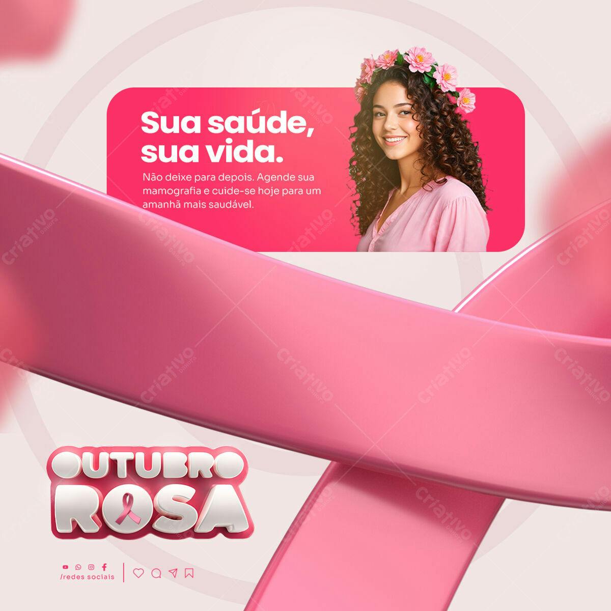 Outubro Rosa PSD Editável