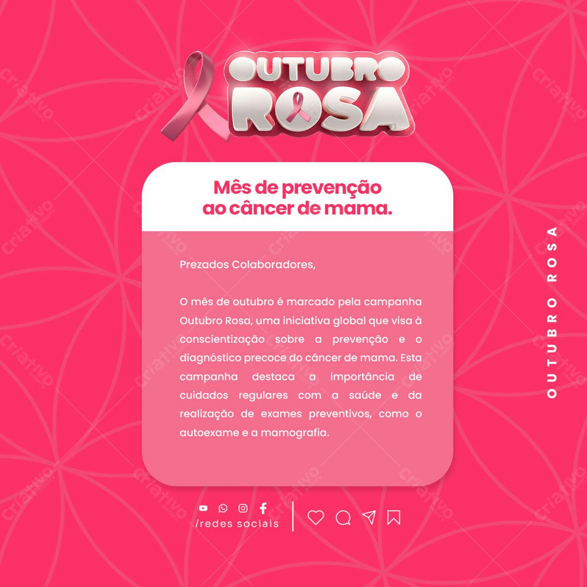 Outubro Rosa PSD Editável