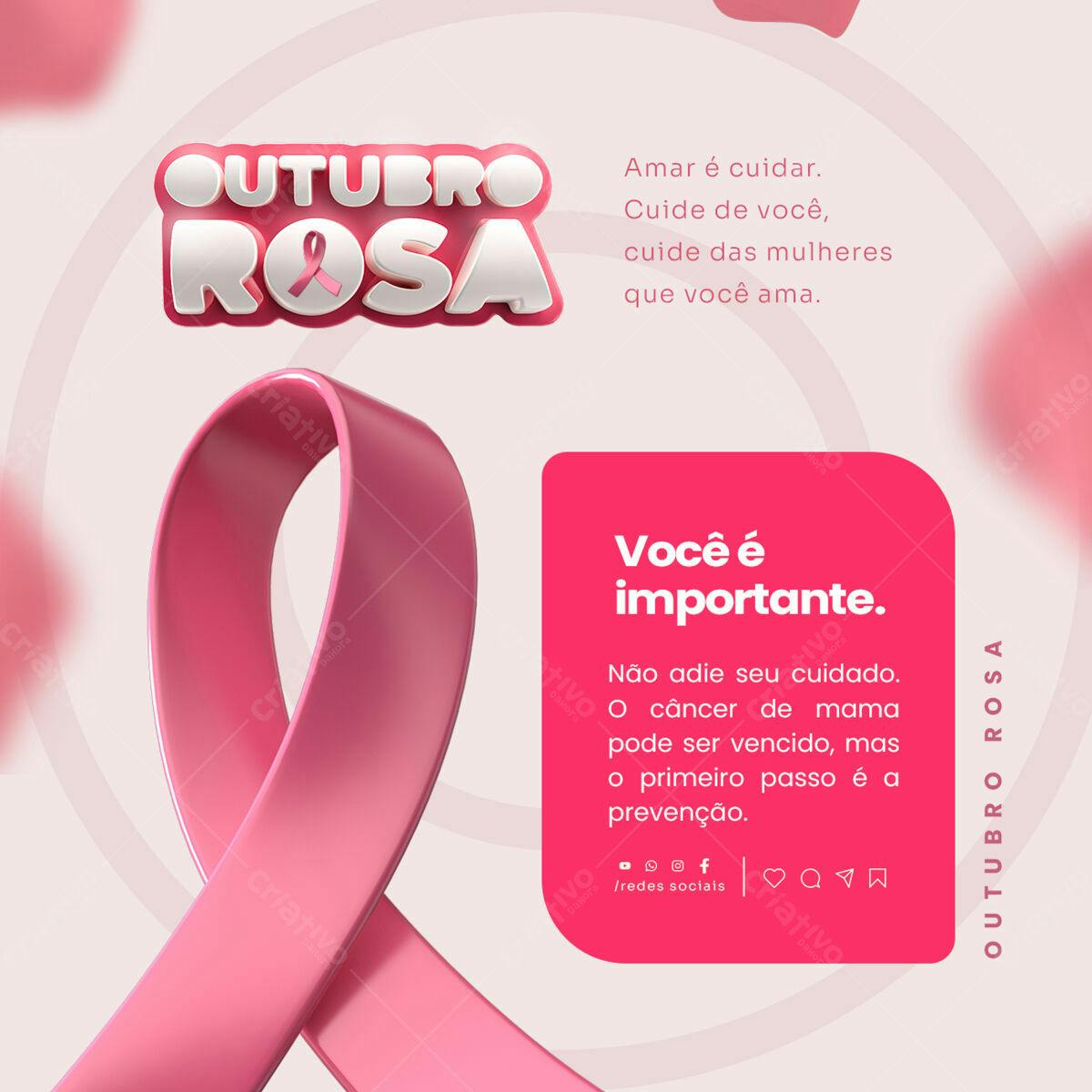 Outubro Rosa PSD Editável