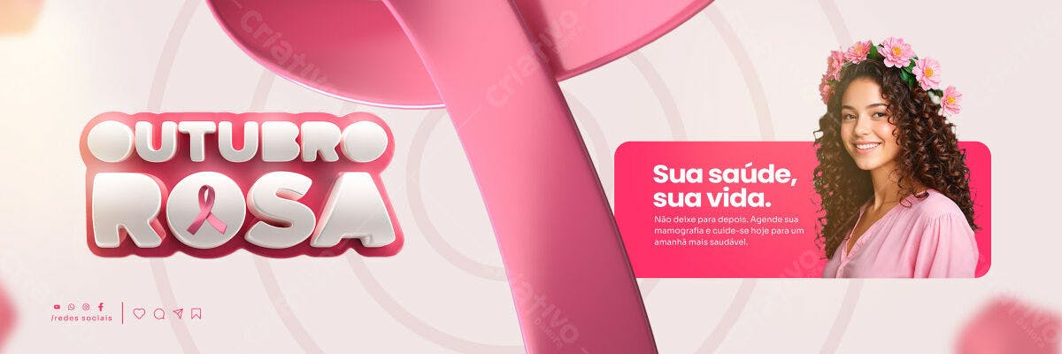 Outubro Rosa PSD Editável