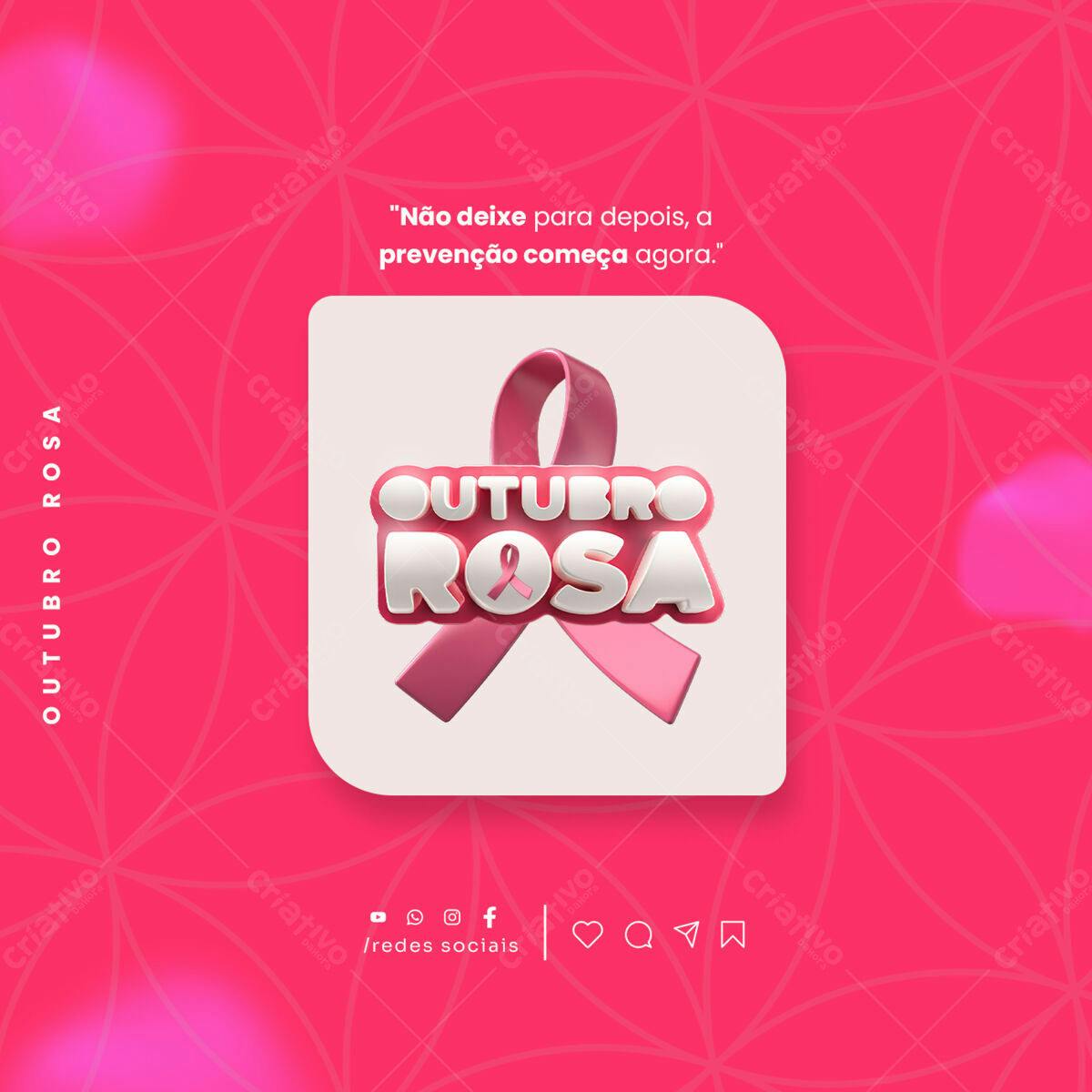 Outubro Rosa PSD Editável