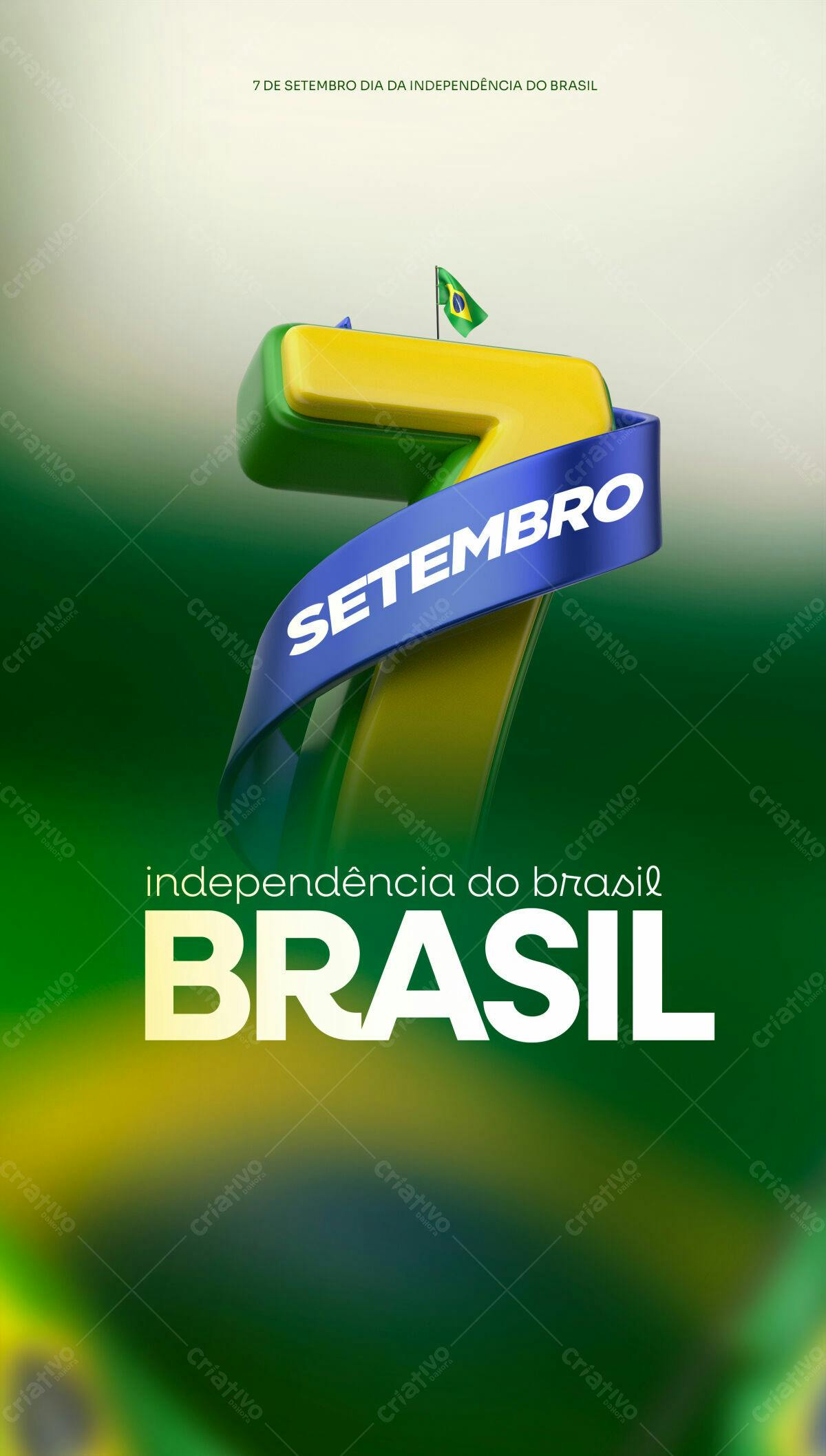 Flyer 7 de Setembro Independência do Brasil PSD Editável