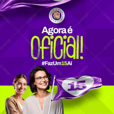 Social media pack político partido 15 agora é oficial