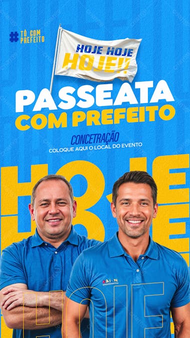 Passeata com o pfrefeito stories