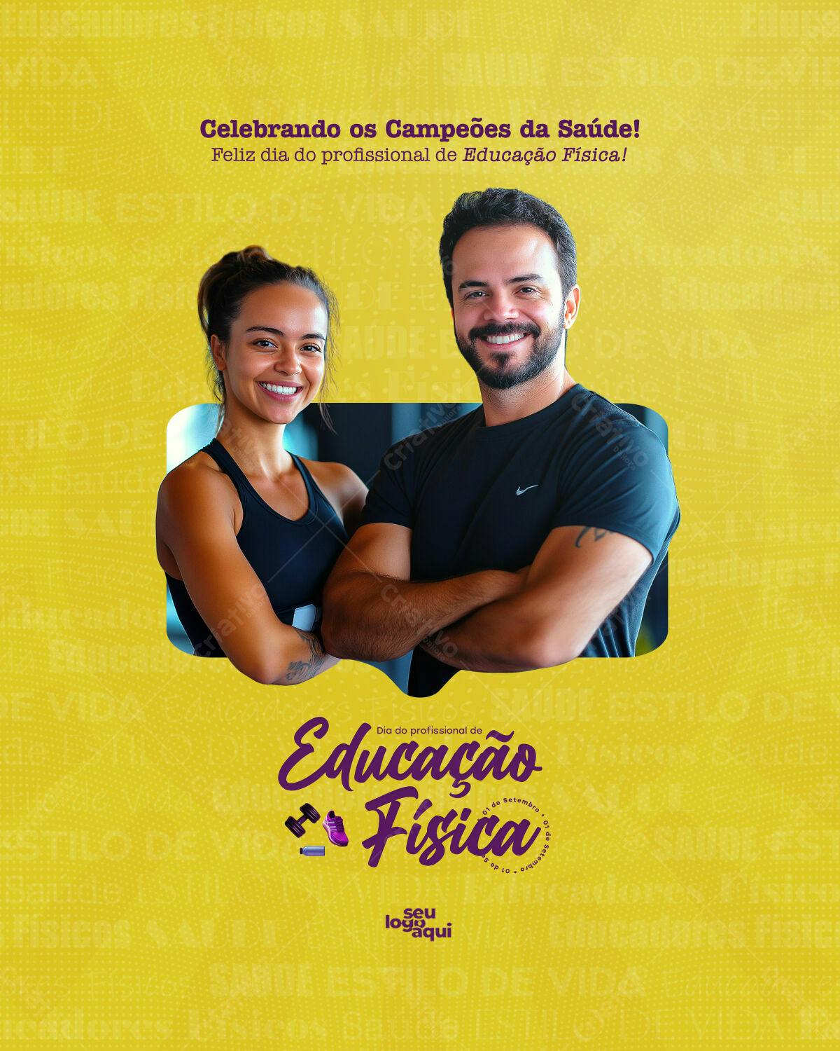 Postagem Dia do Profissional de Educação Física PSD Editável