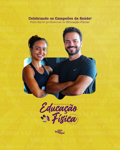 Dia do Profissional De Educação Física, arte editável