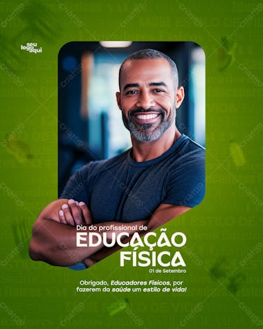 Dia do profissional de educação física, arte editável