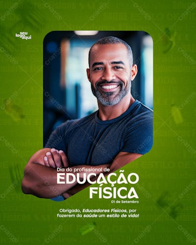 Dia do Profissional De Educação Física, arte editável