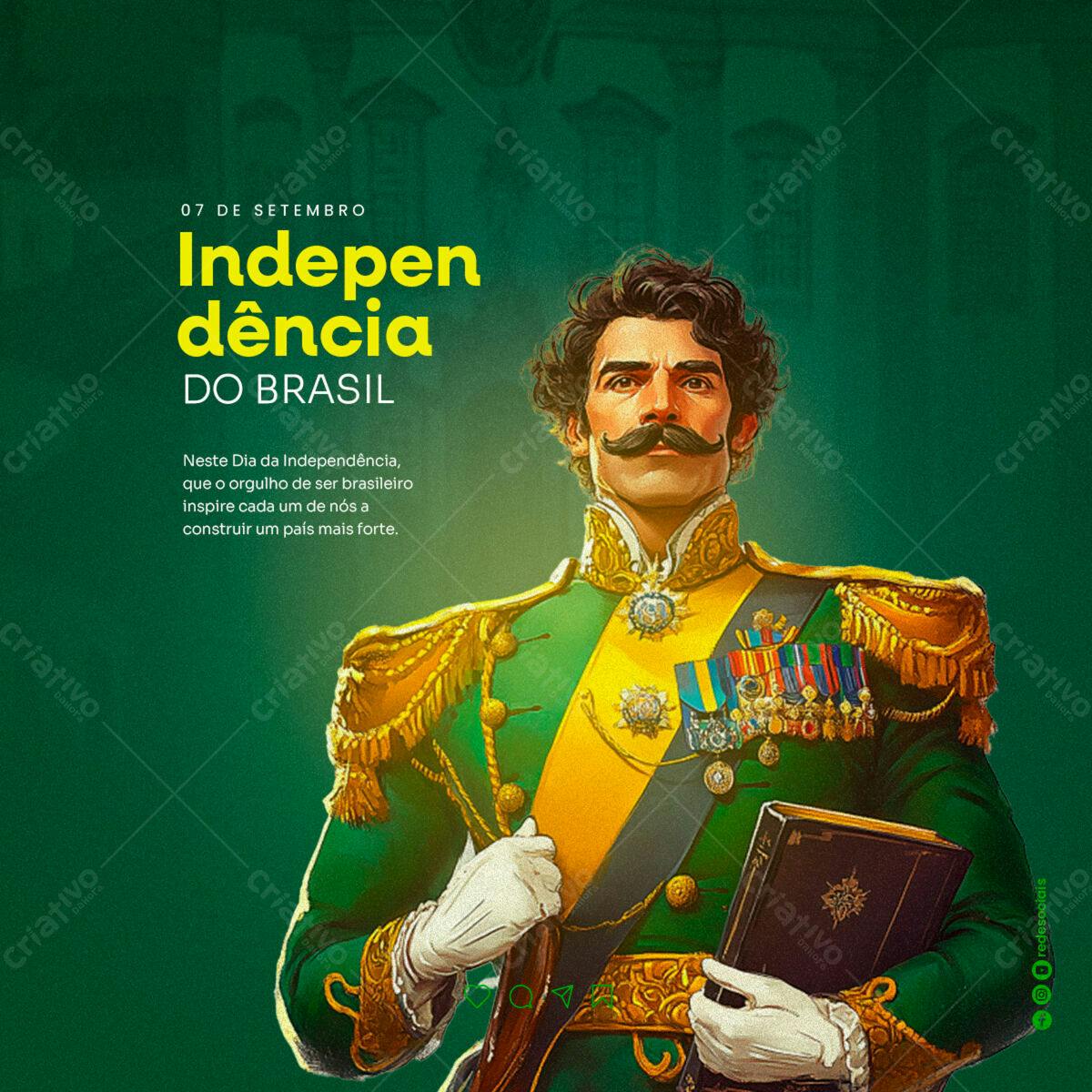 Postagem Dia da Independência do Brasil PSD Editável