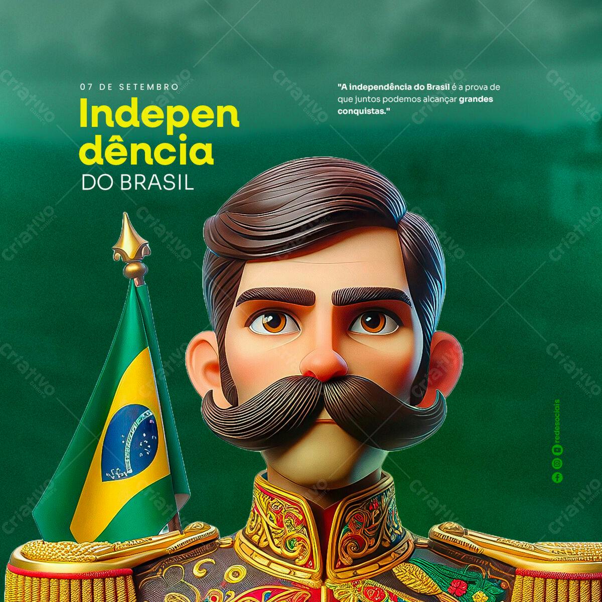 Arte para o 7 de Setembro PSD Editável