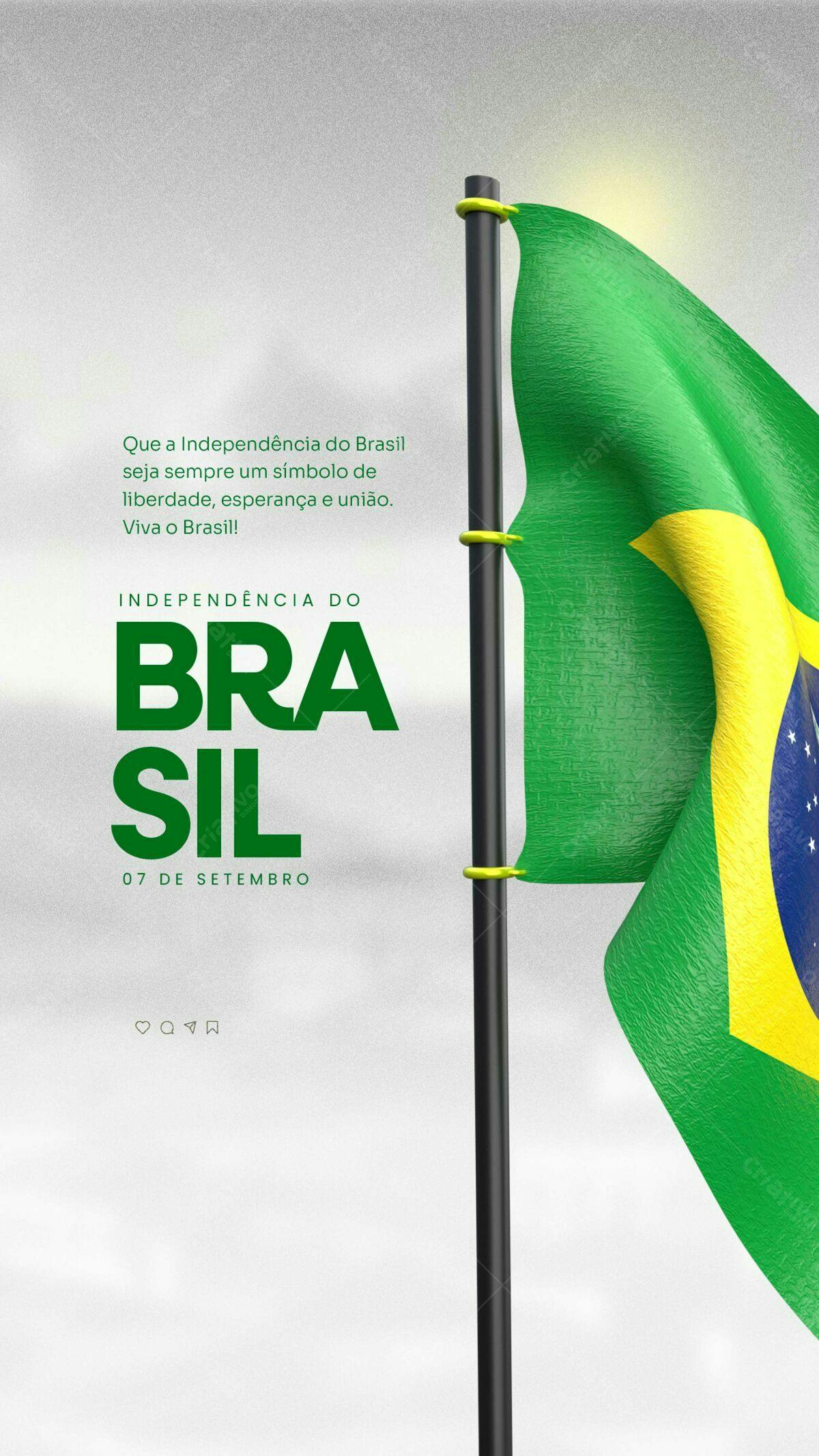Poster para 7 de Setembro PSD Editável