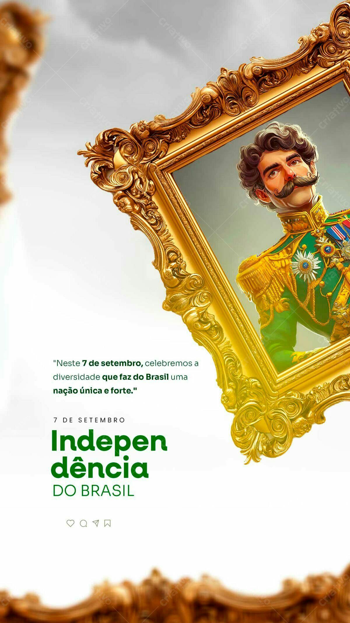 Flyer Independência do Brasil PSD Editável