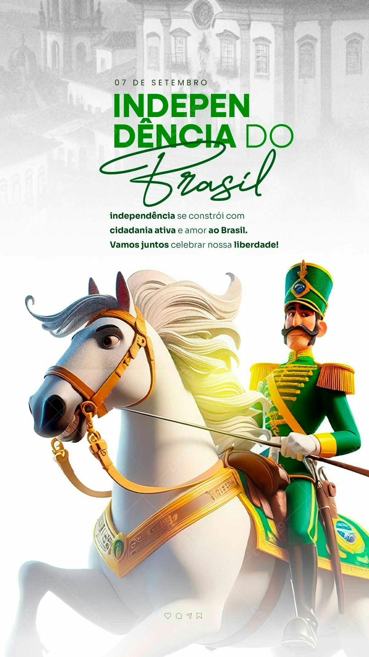 PSD para 7 de Setembro - Independência do Brasil Editável