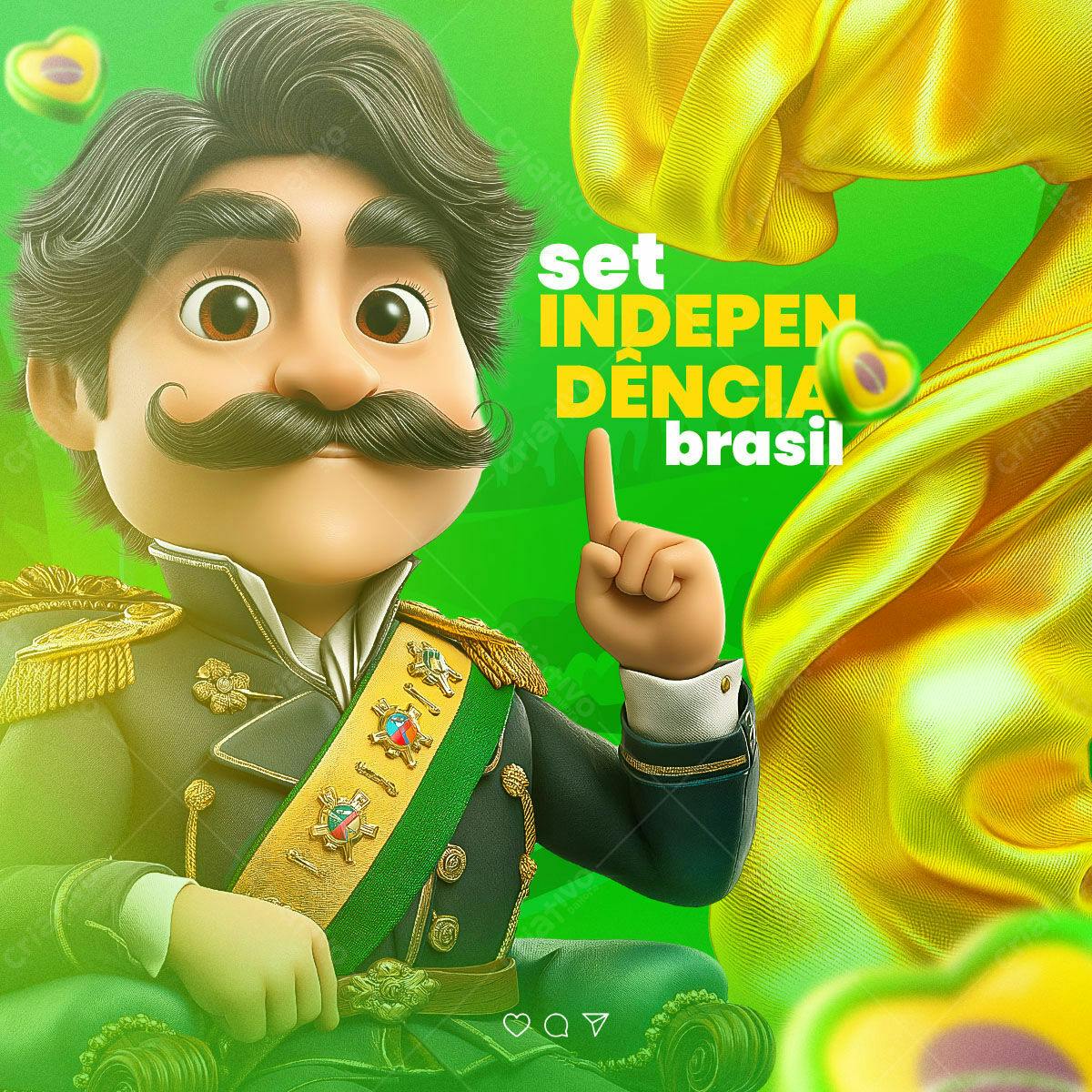 Arte Digital 7 de Setembro PSD Editável