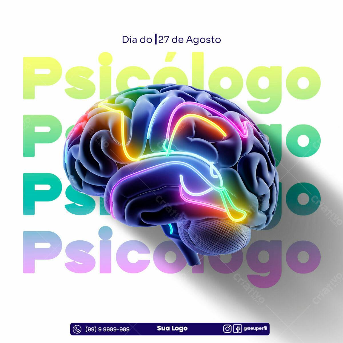 Post para Dia do Psicólogo PSD Editável
