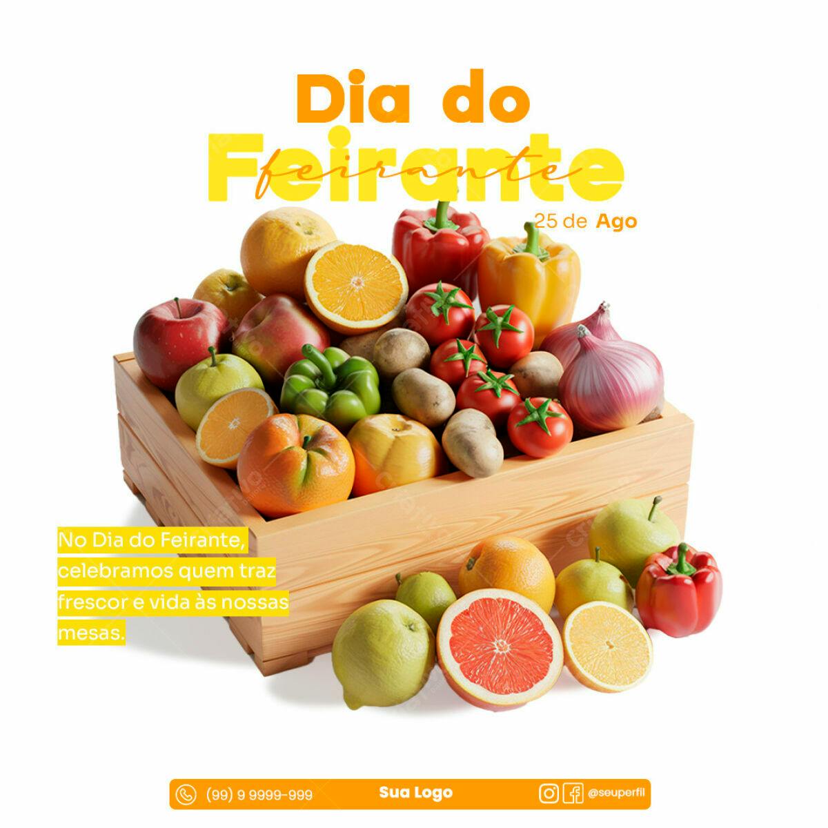 Flyer Dia do Feirante PSD Editável