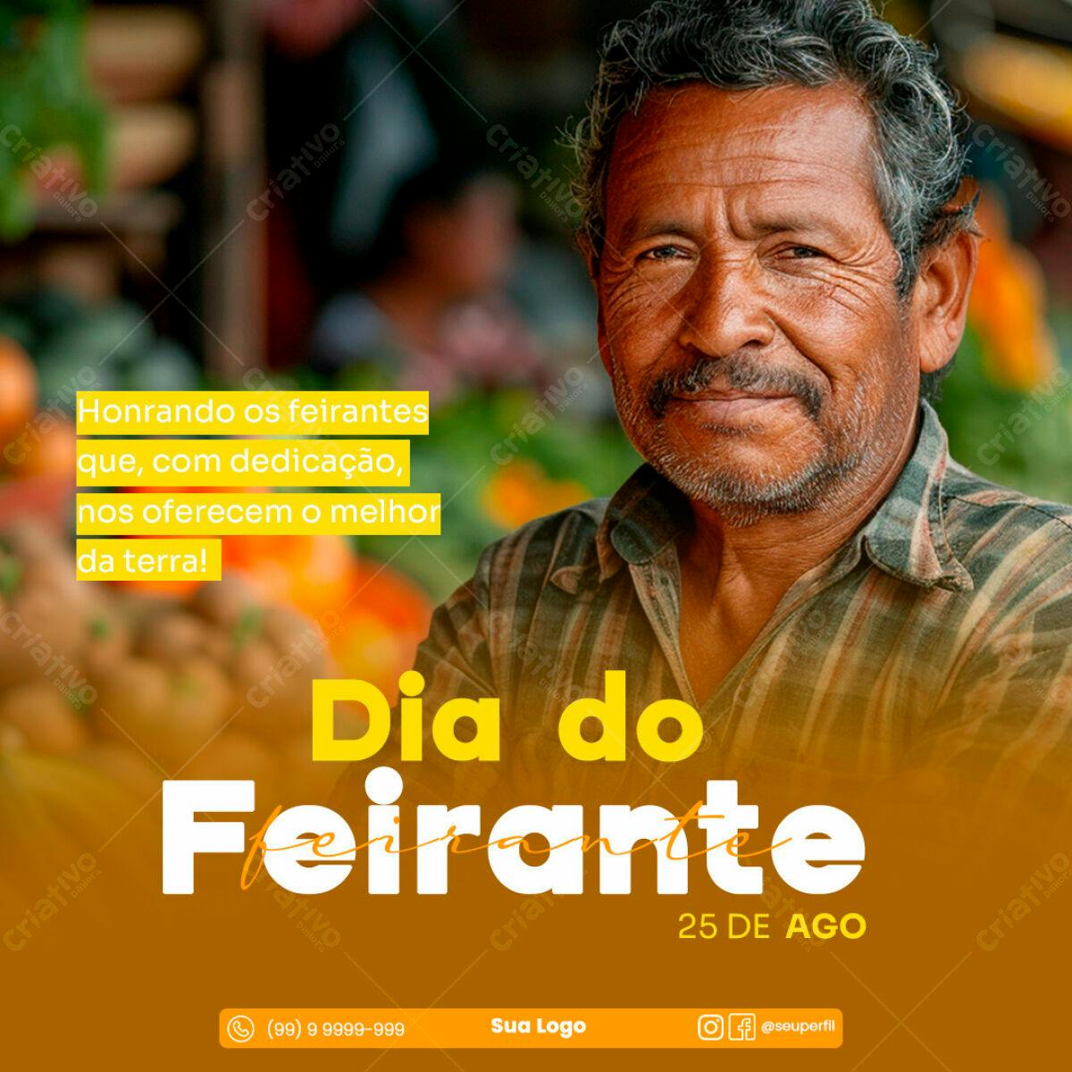 Flyer Dia do Feirante PSD Editável