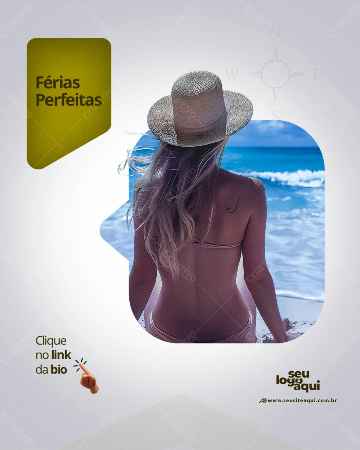 Post para Férias Perfeitas PSD Editável