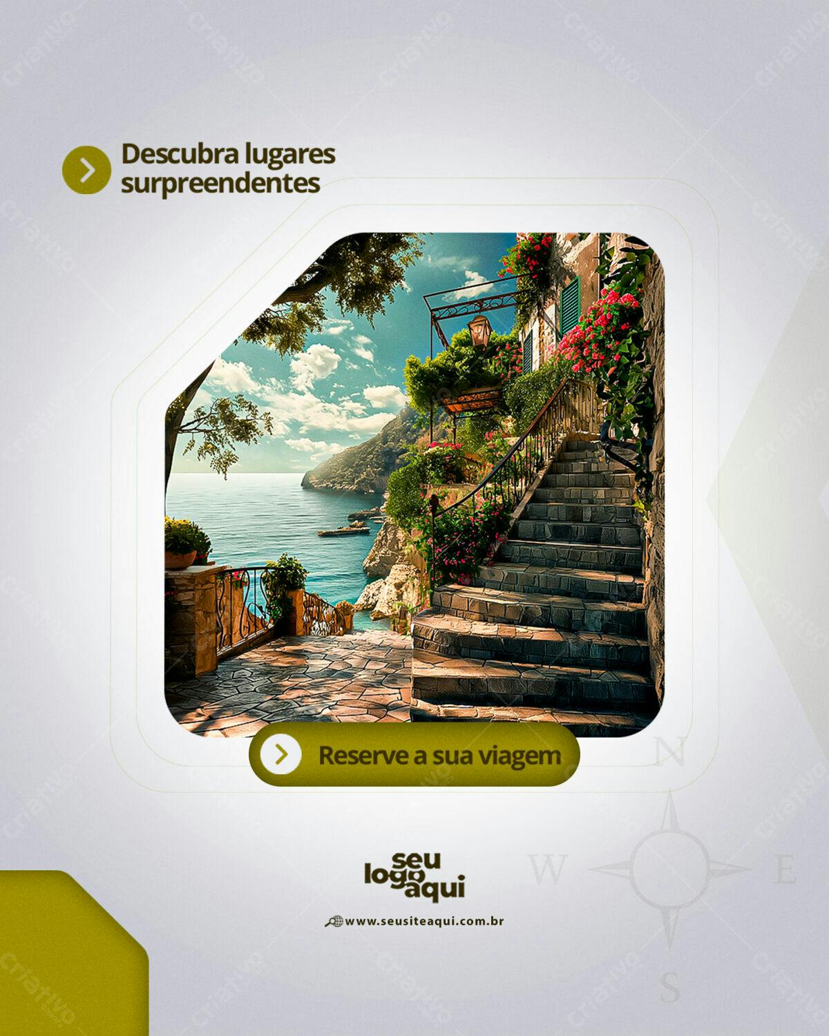 Flyer para Agência de Viagens PSD Editável