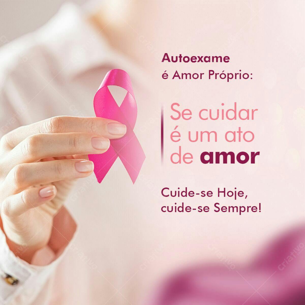 Post para Outubro Rosa PSD Editável