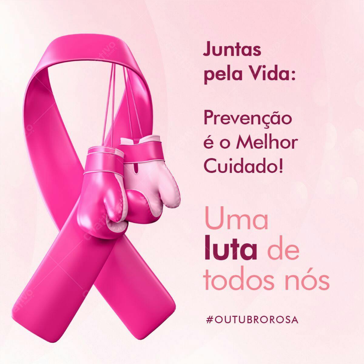 Post para Outubro Rosa PSD Editável