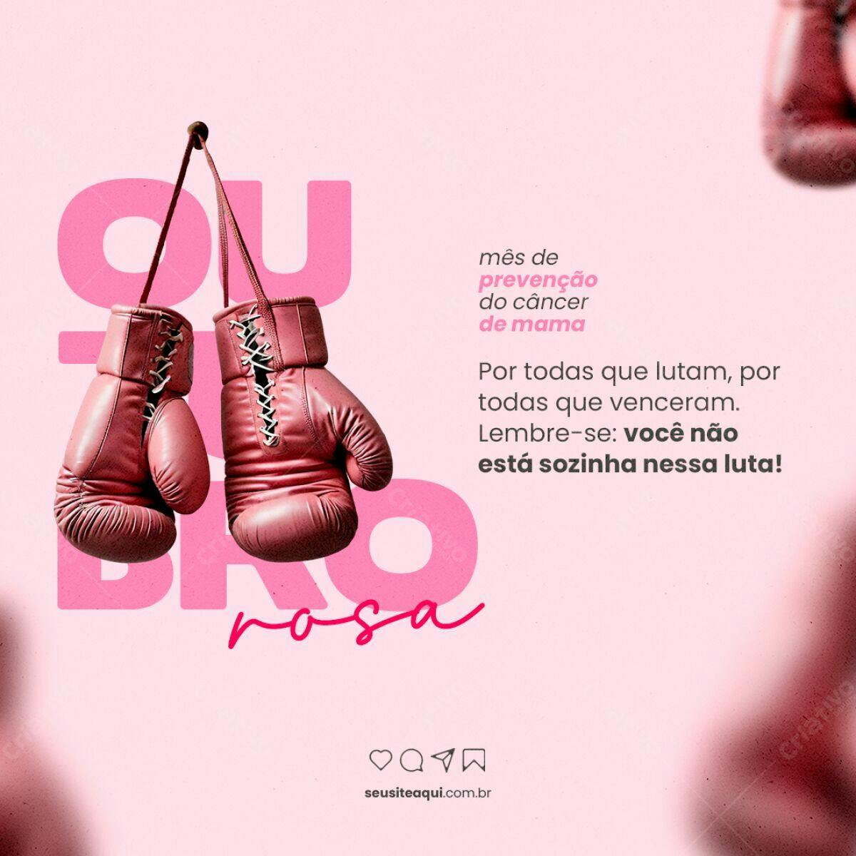 Post para Outubro Rosa PSD Editável