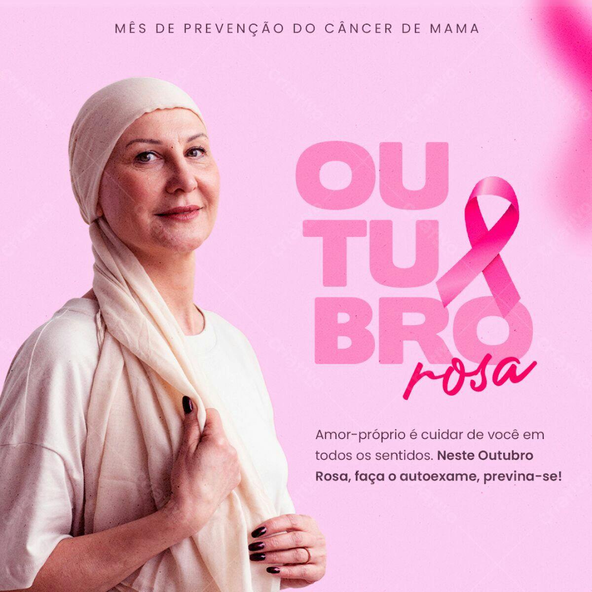 Post Outubro Rosa PSD Editável
