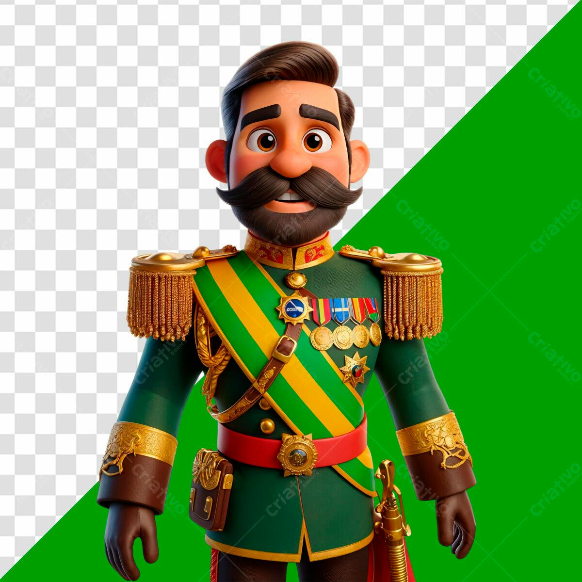 Personagem Cartoon General PSD Editável
