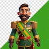 Personagem 3d soldado independência do brasil