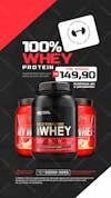 Storie loja de suplementos social media instagram whey protein kit