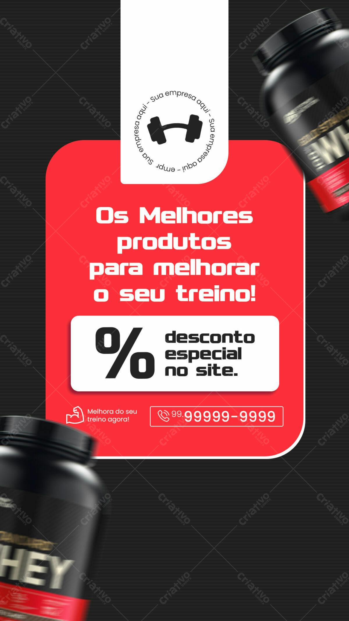 Flyer para Promoção de Suplementos PSD Editável
