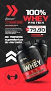 Storie loja de suplementos social media instagram whey protein o melhor