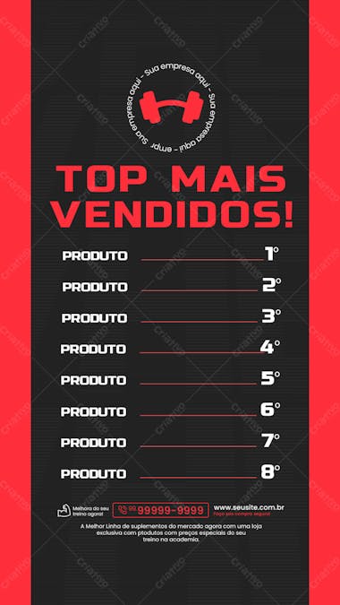 Storie loja de suplementos social media instagram whey protein top mais vendidos