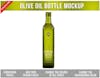 Olive oil bottle editable psd mockup