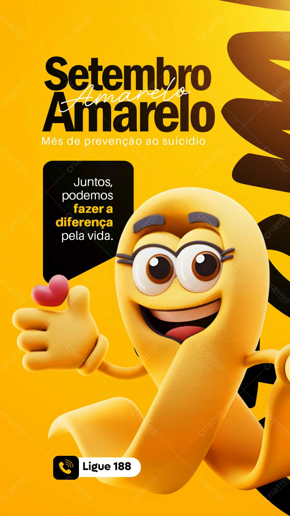 Flyer Setembro Amarelo PSD Editável