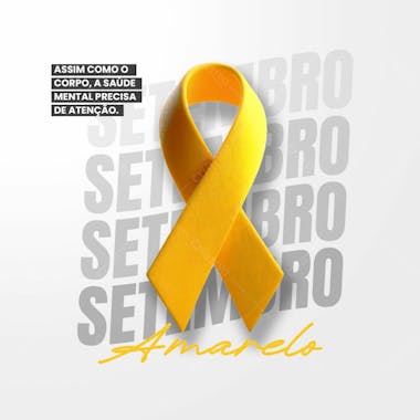 Feed setembro amarelo social media psd editável