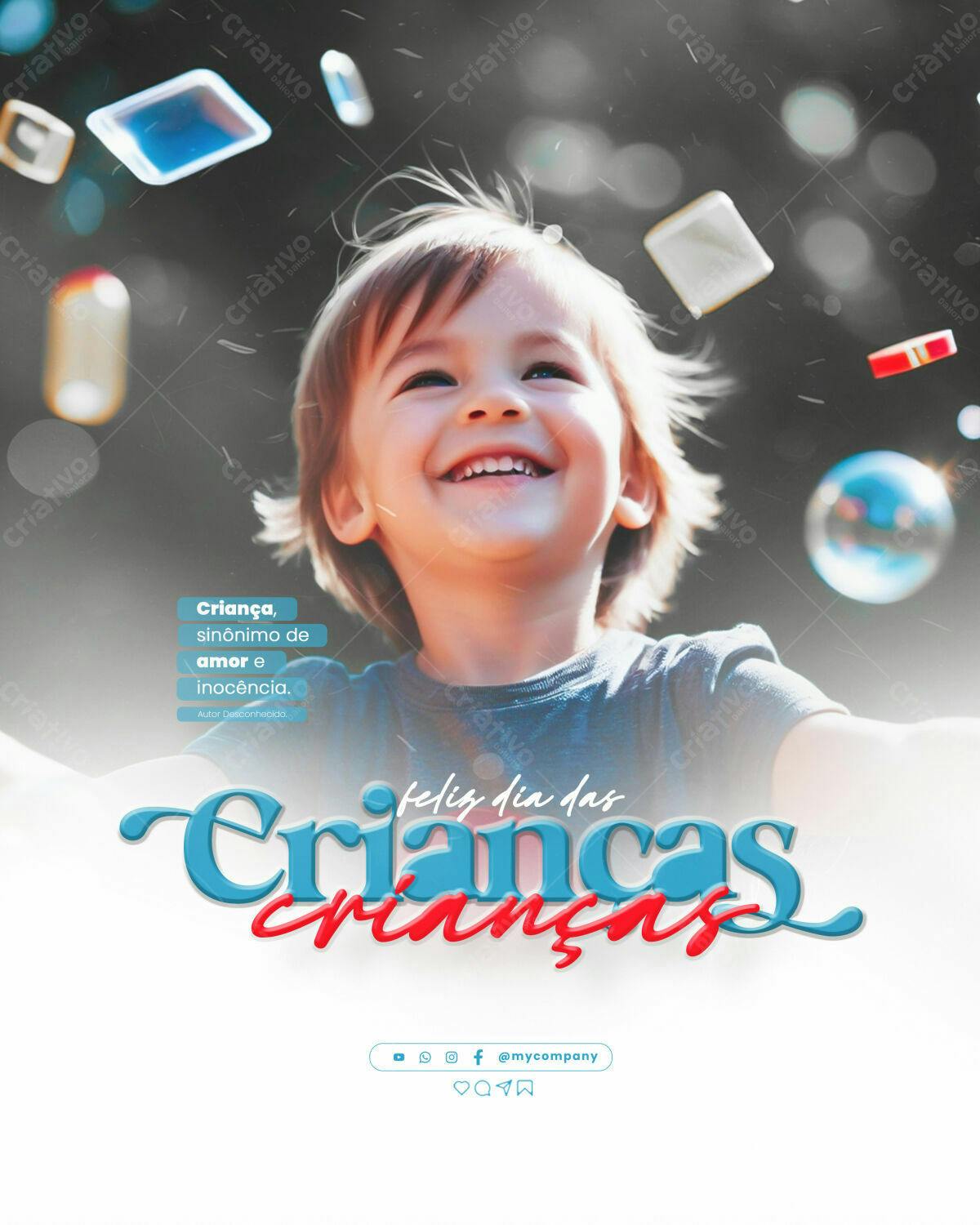 Flyer Dia das Crianças PSD Editável