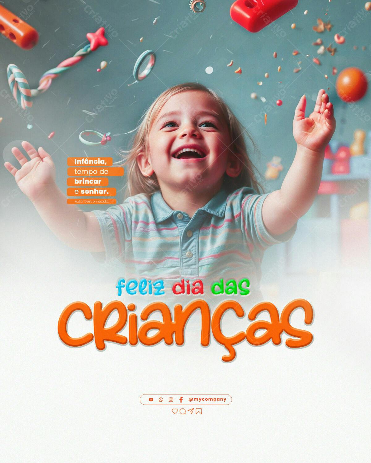 Flyer Dia das Crianças PSD Editável