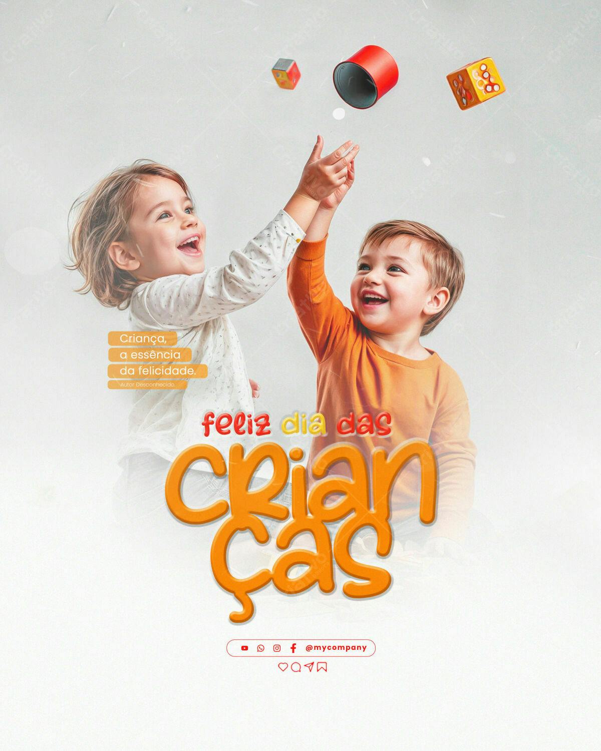 Flyer Dia das Crianças PSD Editável