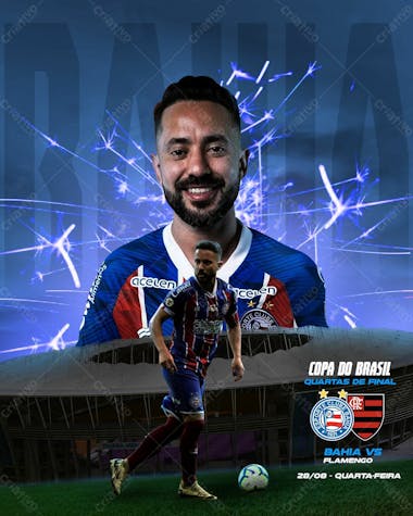 Flyer futebol copa do brasil bahia x flamengo