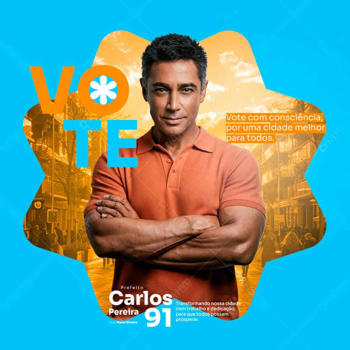 PSD para Campanha Política PSD Editável