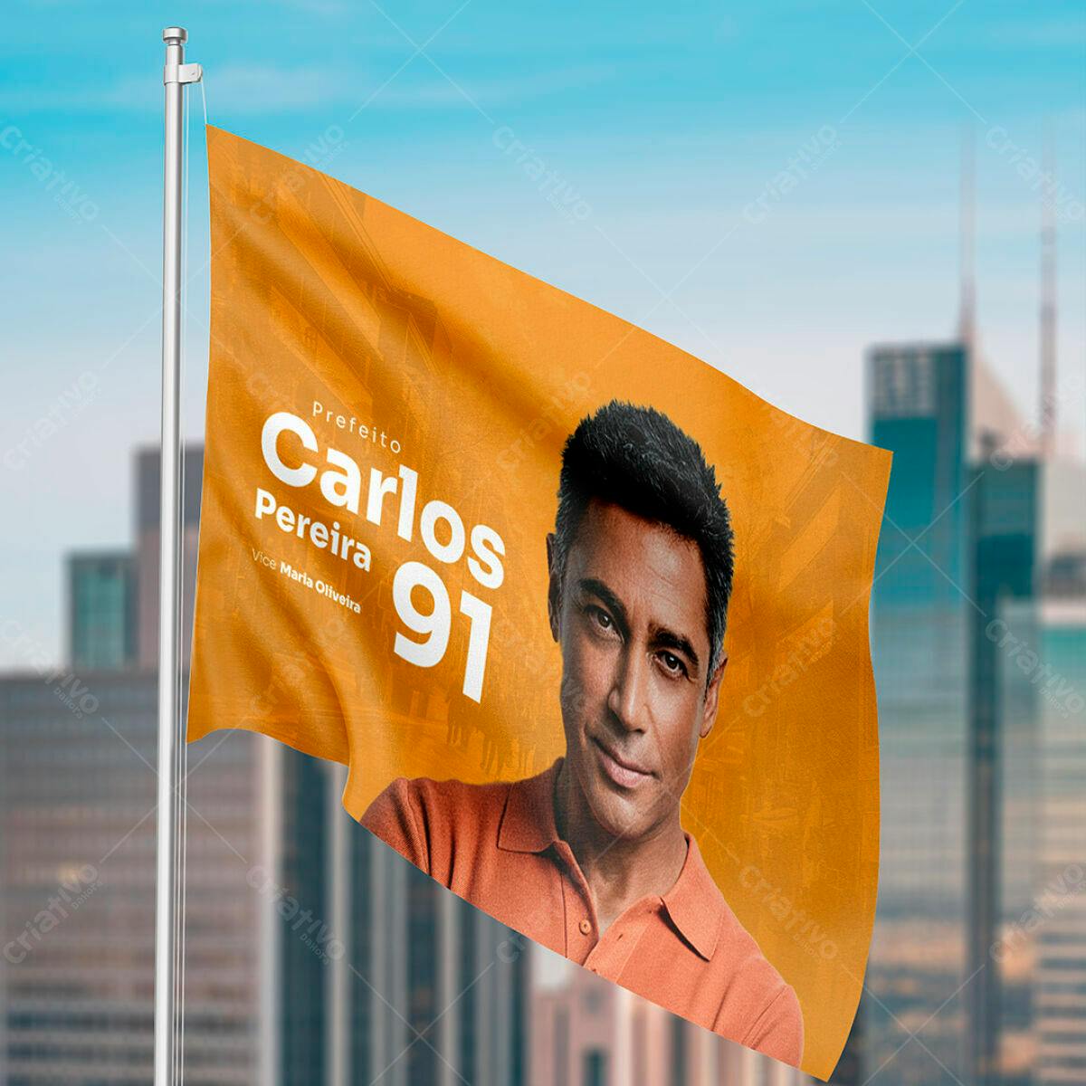 Bandeira de Campanha Política PSD Editável
