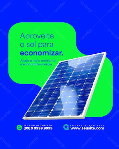 Energia solar aproveite o sol feed