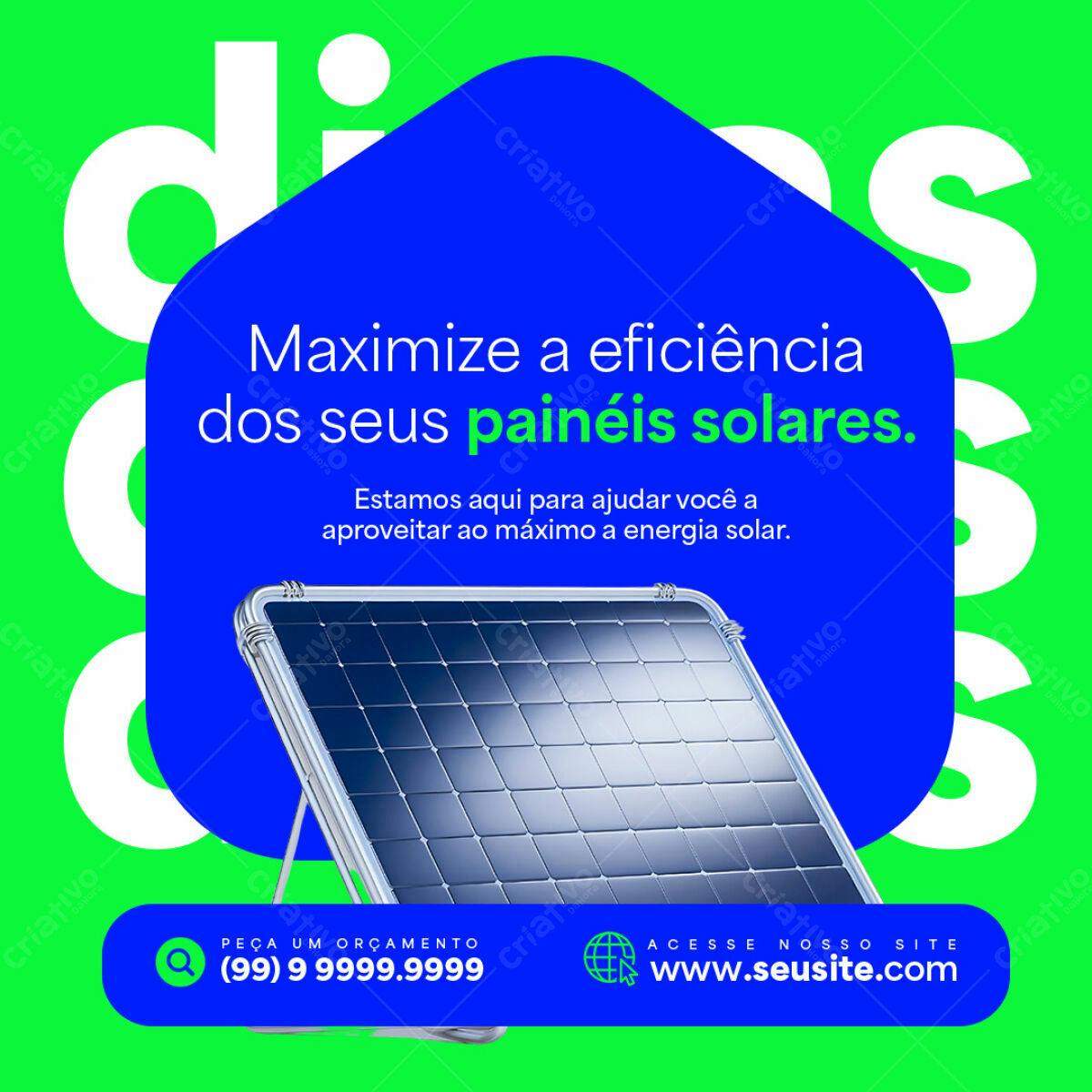Post para Energia Solar PSD Editável