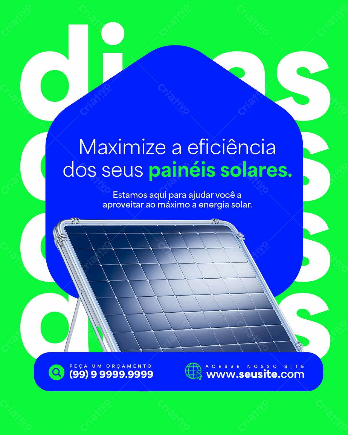 Flyer para Energia Solar PSD Editável