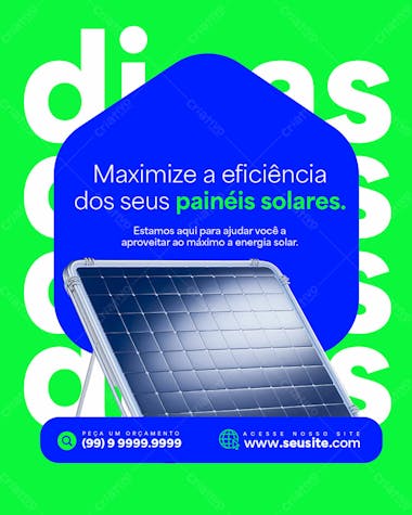 Energia solar eficiência feed