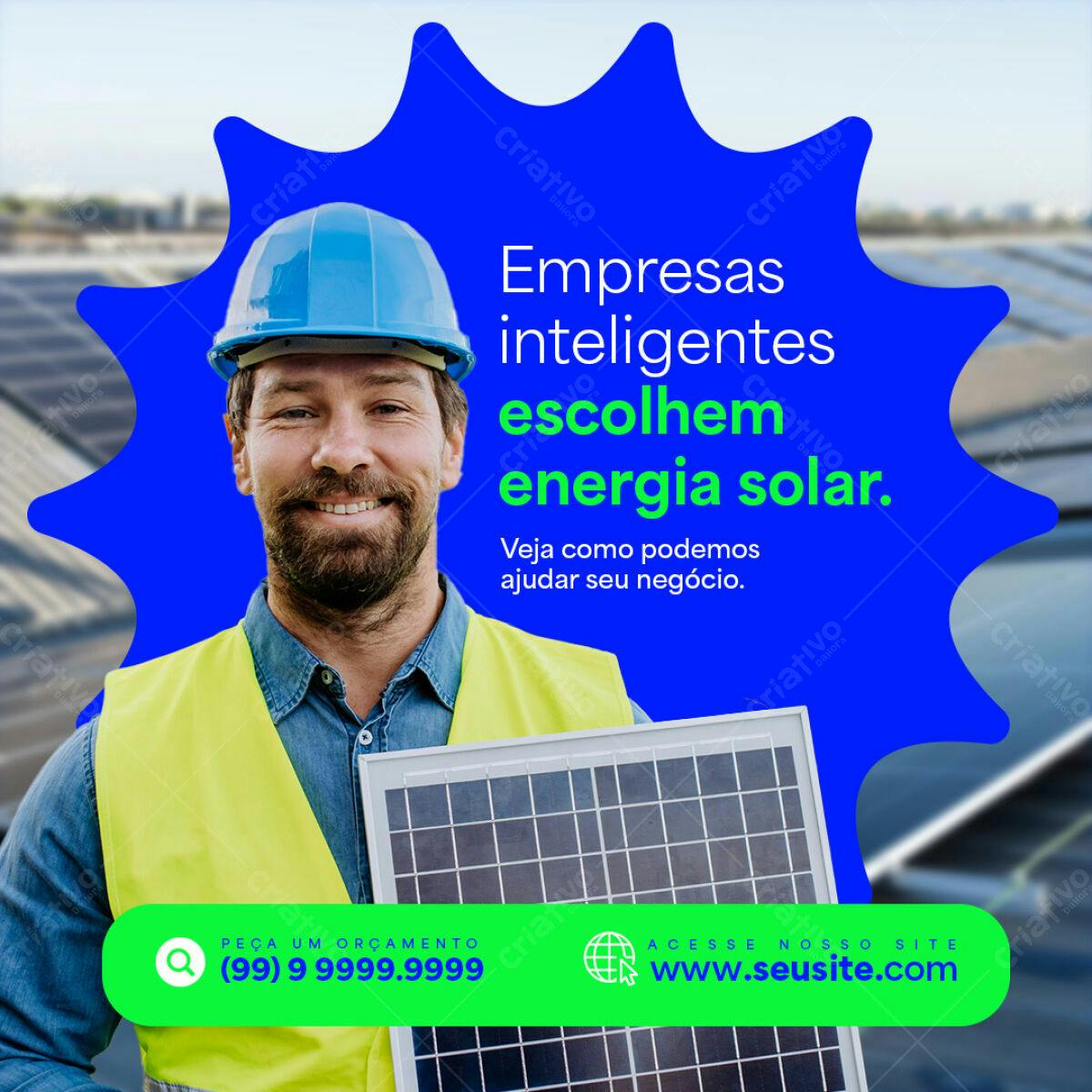 Flyer Energia Solar PSD Editável