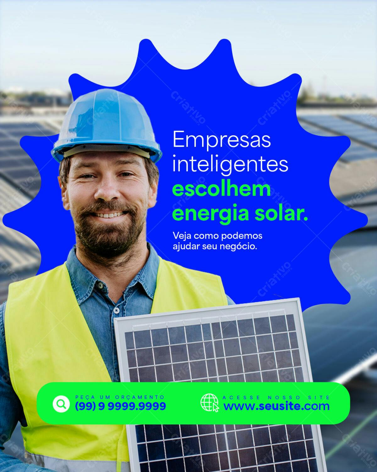 Flyer Energia Solar PSD Editável